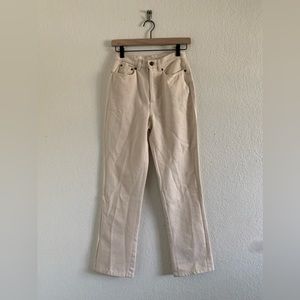 Max Mara Women’s Size 2 High-Rise Straight Leg Denim Jeans Beige